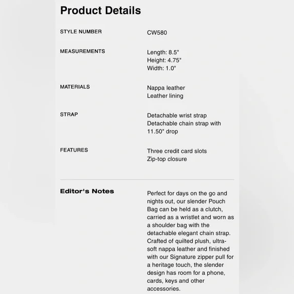 Coach Pouch Bag with Pillow Quilting in Brass/Bluebell Nappa Leather NWT - Picture 12 of 13